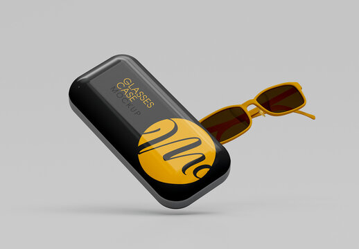 Floating Closed Case and Glasses