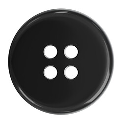3d rendering illustration of a clothing button