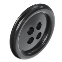 3d rendering illustration of a clothing button