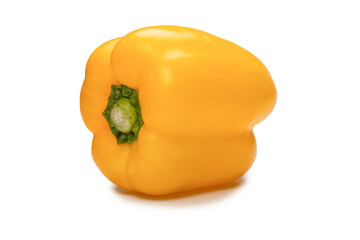 Plakat Yellow bell pepper isolated on white background.
