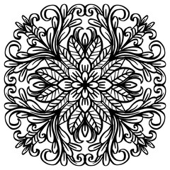 Hand drawn vintage floral pattern background