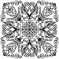 Hand drawn vintage floral pattern background