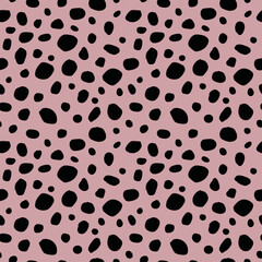 Vintage pink colour cheetah fur seamless pattern.