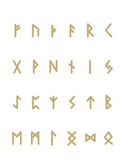 Rune alphabet letters vector illustration 