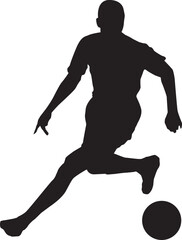 Fototapeta na wymiar silhouette of people playing football soccer
