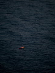 canoe in the sea - obrazy, fototapety, plakaty