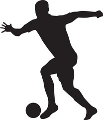 silhouette of people playing football soccer