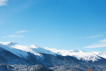 Obraz na płótnie Canvas mountain landscape in the winter