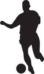 silhouette of people playing football soccer