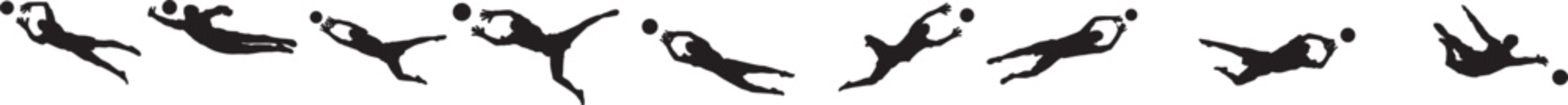 silhouette of people playing football soccer