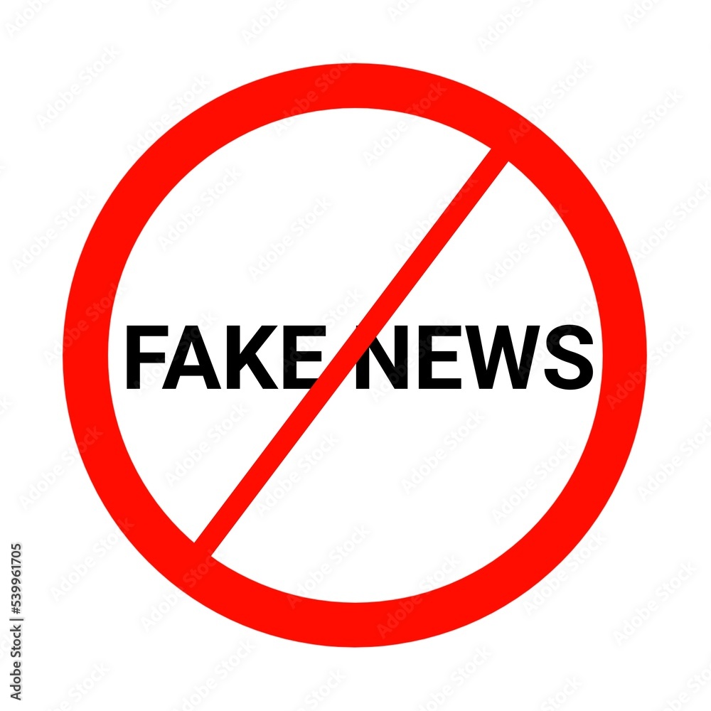 Canvas Prints No fake news icon,stop or forbidden fake news sign icon 