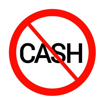 No Cash Sign Icon, Forbidden Sign Icon 