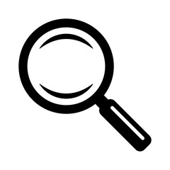 Magnifying glass icon. Search icon, vector magnifier or loupe sign.