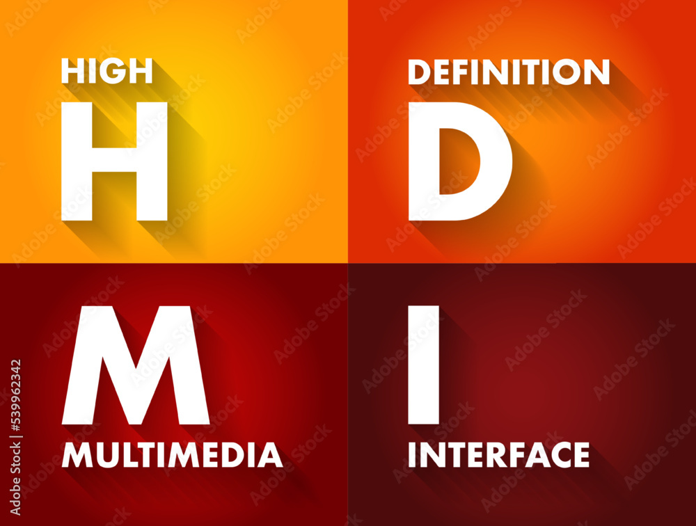 Aufkleber hdmi high definition multimedia interface - connection method that combines both uncompressed audio 
