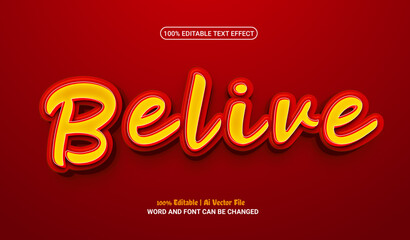 Velive 3d editable premium vector text effect