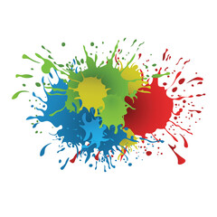colorful splashes of paint