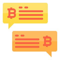 Obraz premium Bitcoin flat style icon