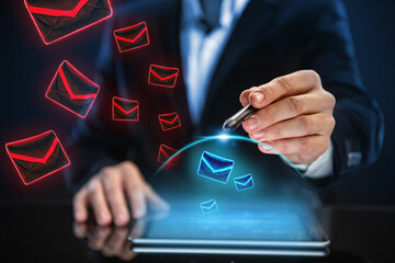 Protect e-mail against spam concept
