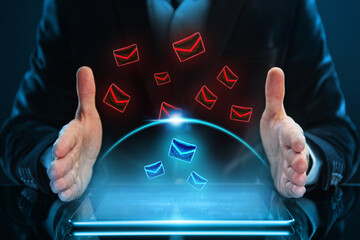 Protect e-mail against spam concept