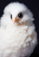 Young baby chicken with fluffy feathers as cute animal