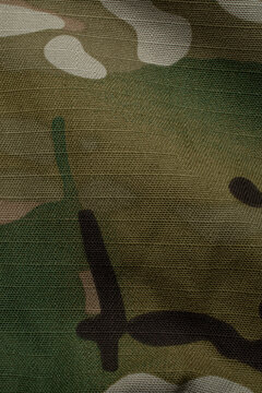 Armed force multicam camouflage fabric texture back.