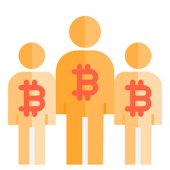 Bitcoin flat style icon