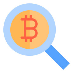Bitcoin flat style icon