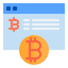 Bitcoin flat style icon