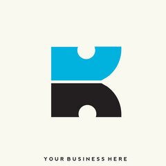 Letter K logo monogram signature icon. Abstract alphabet initial isolated on light backgrond. Lettering sign. Modern design, minimalist, web, tech style character. Geometric typography.