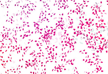 Fototapeta premium Light purple, pink vector pattern with chaotic shapes.