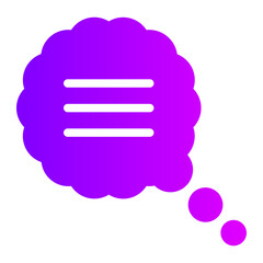 speech bubble gradient icon