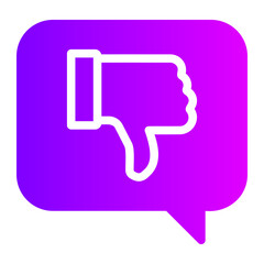 Fototapeta premium thumb down gradient icon