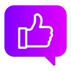 thumb up gradient icon