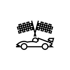 Formula race car line icon.