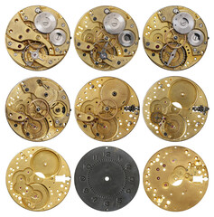 Parts of clockwork mechanism on transparent background - 539968788