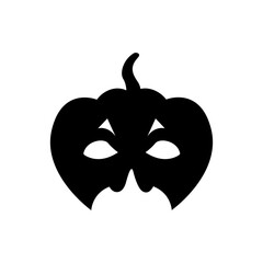 Halloween Pumpkin mask vector isolated on white. Perfect for coloring book, textiles, icon, web, painting, children's books, t-shirt print.	