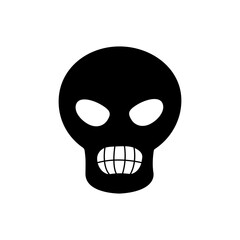 	
Human skull head, Emotions cartoon skull on a white background - Skull with smile Vector illustration.	
