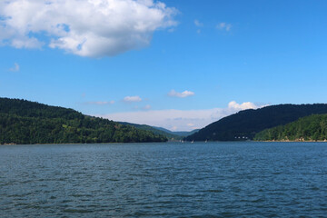 Zywiec Lake, Poland. Zywiec Lake (Polish: Jezioro Zywieckie) is a reservoir on the Sola river in southern Poland, near the town of Zywiec