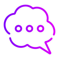 speech bubble gradient icon