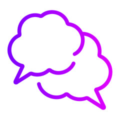 speech bubble gradient icon