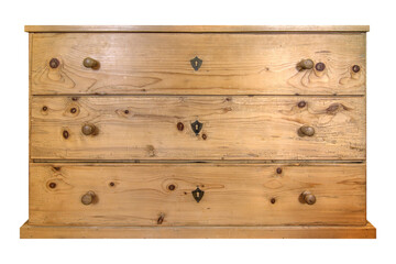 Chest of drawers isolated on transparent background