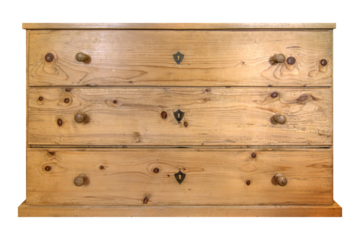 Chest of drawers isolated on transparent background