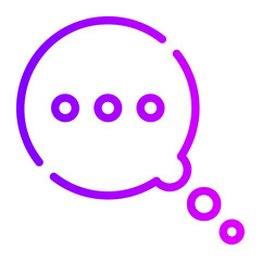 speech bubble gradient icon