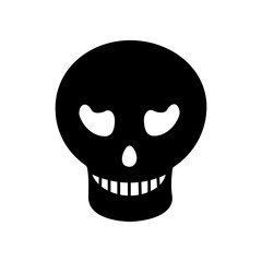Monochrome skull tattoo. Vector illustration on white background. vector illustration. Halloween Skull vector Perfect for coloring book, textiles, icon, web, painting, children's books.	
