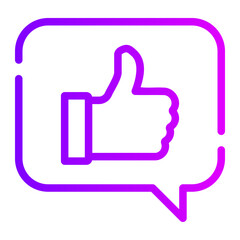 thumb up gradient icon