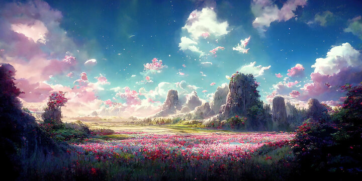 Anime background, Fantasy landscape, Anime scenery