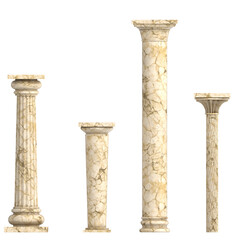 3d rendering illustration of some architectural columns