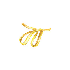 Naklejka premium watercolor illustration. colorful ribbons and tags. rope bows