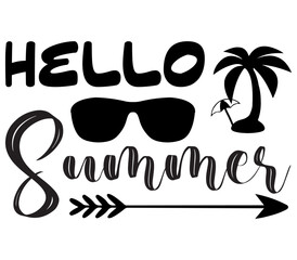 Hello Summer, Summer SVG Bundle, Summer T-Shirt Bundle, Summer SVG, SVG