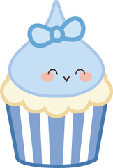 cute blue cupcake